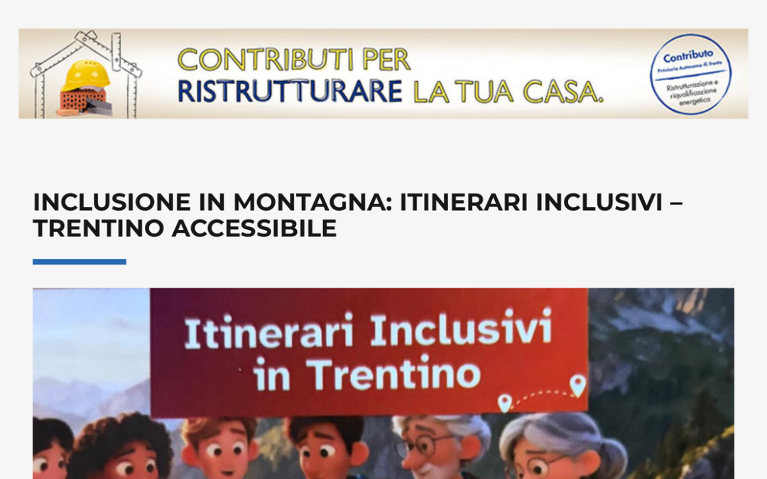 Trentino TV: inclusione in montagna e nuovi itinerari accessibili